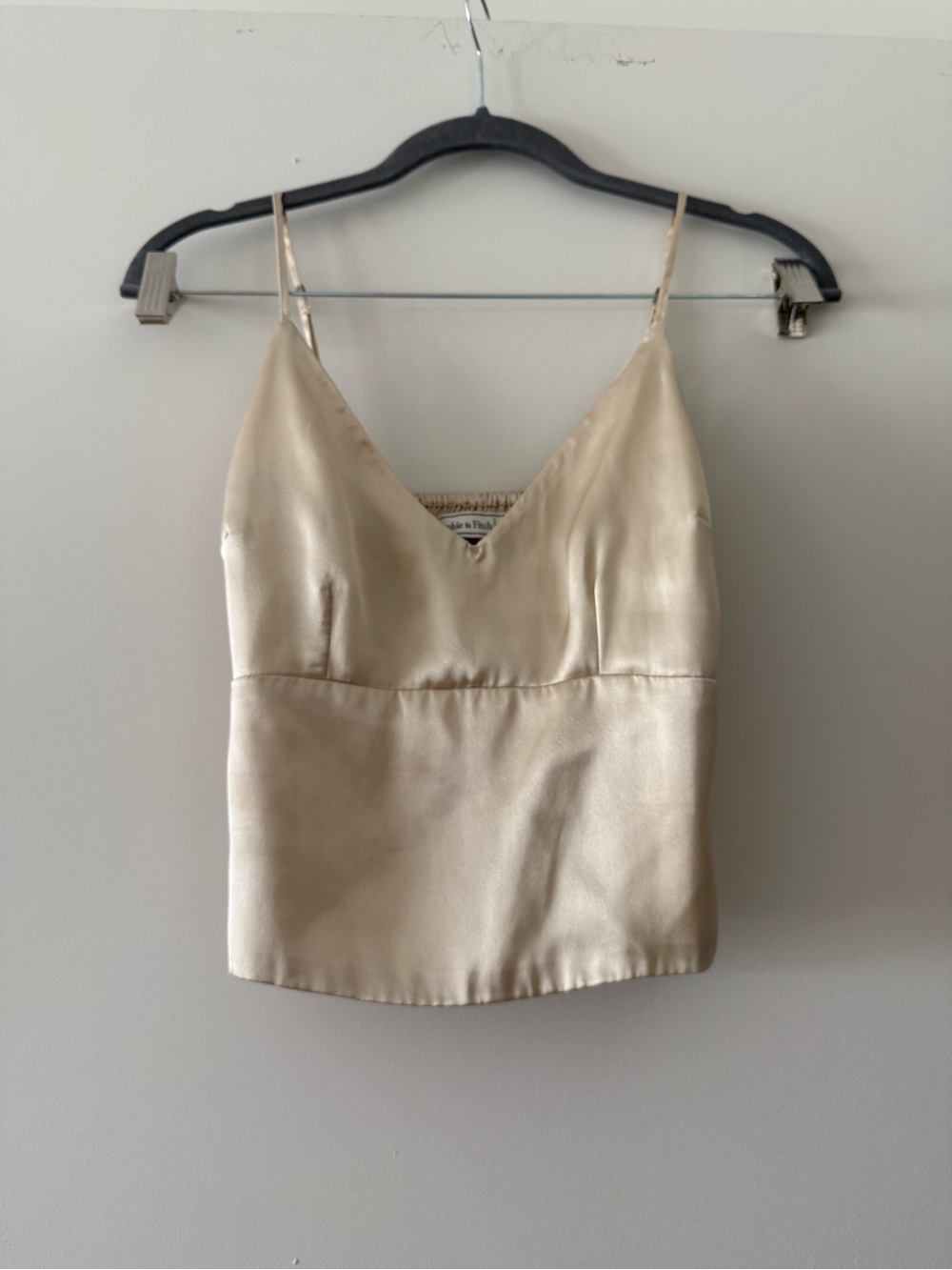 Abercrombie & Fitch Champagne Satin V-Neck Cami